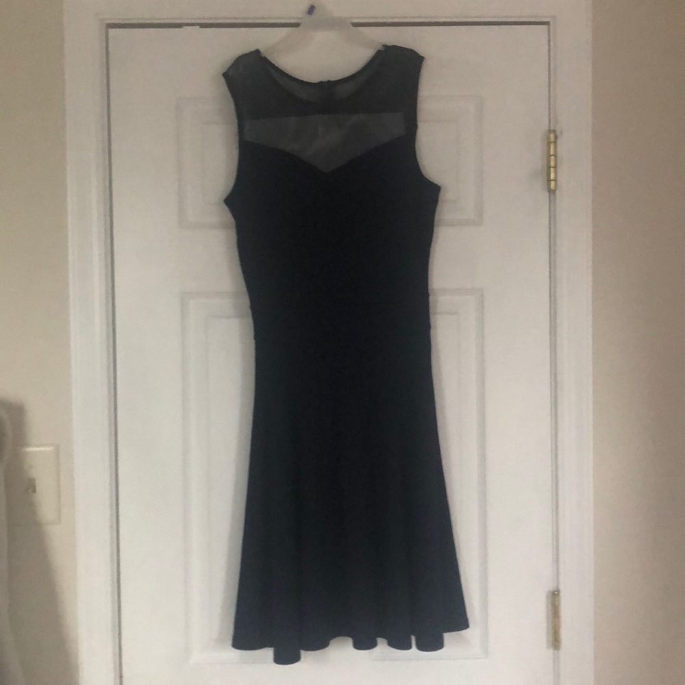 Illusion neckline dress